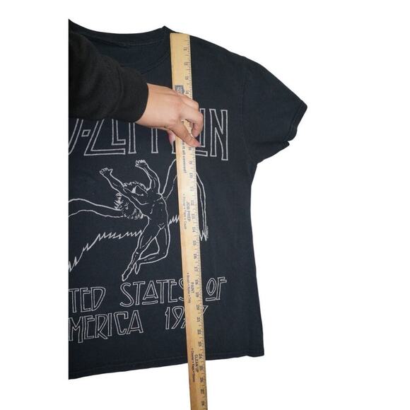 Vintage Led Zeppelin 1977 US Tour Tee – Black Rock Band T-Shirt (Size S) - Picture 5 of 6